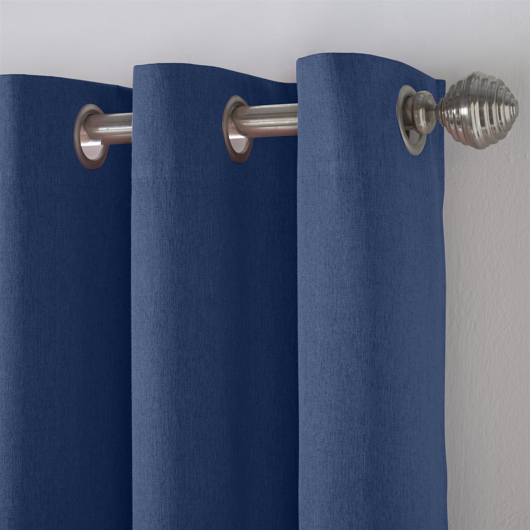 Linen Look Ring Top Blackout Curtains - Image 3