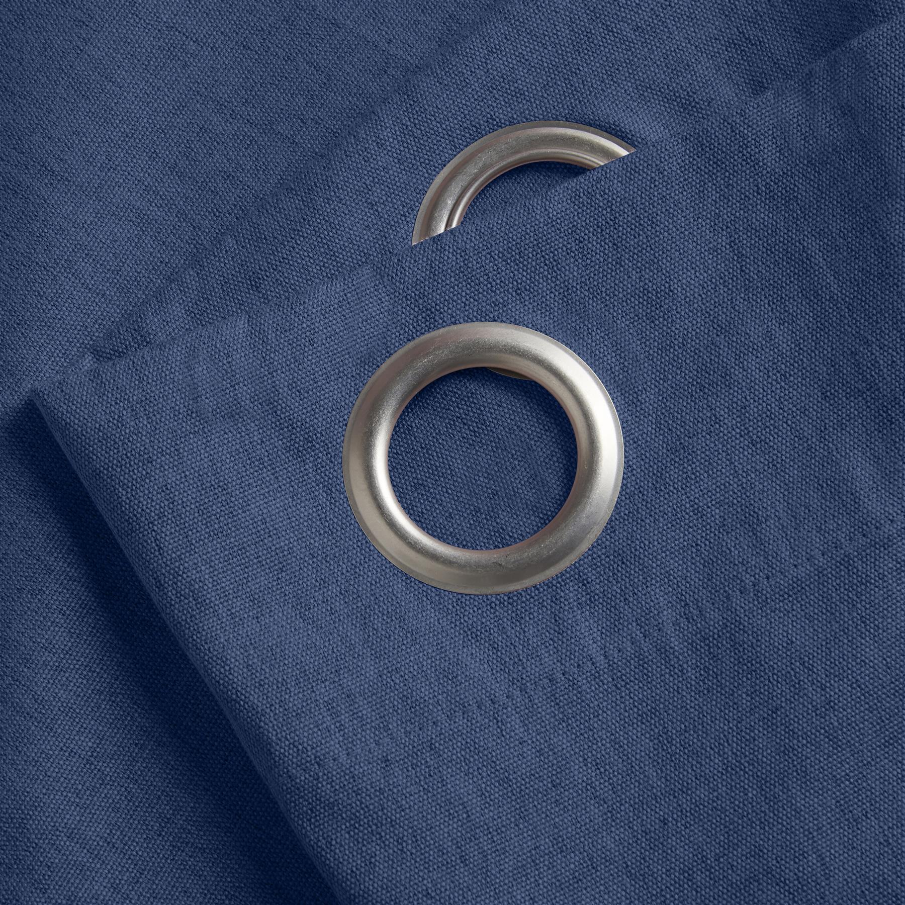 Linen Look Ring Top Blackout Curtains - Image 4