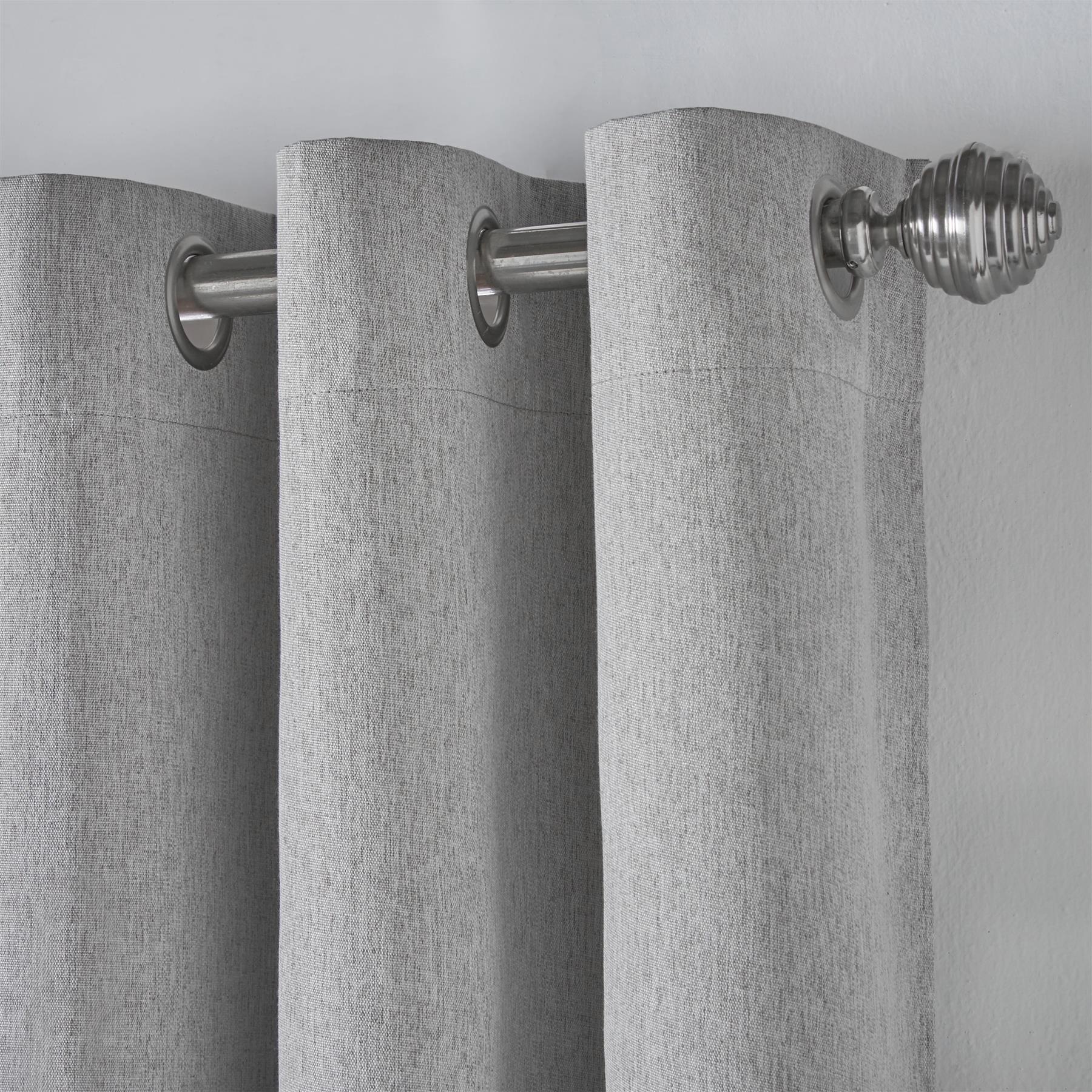 Linen Look Ring Top Blackout Curtains - Image 4