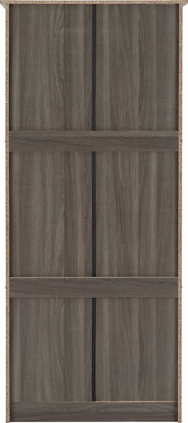 LISBON 2 DOOR WARDROBE - BLACK WOOD GRAIN - Image 4