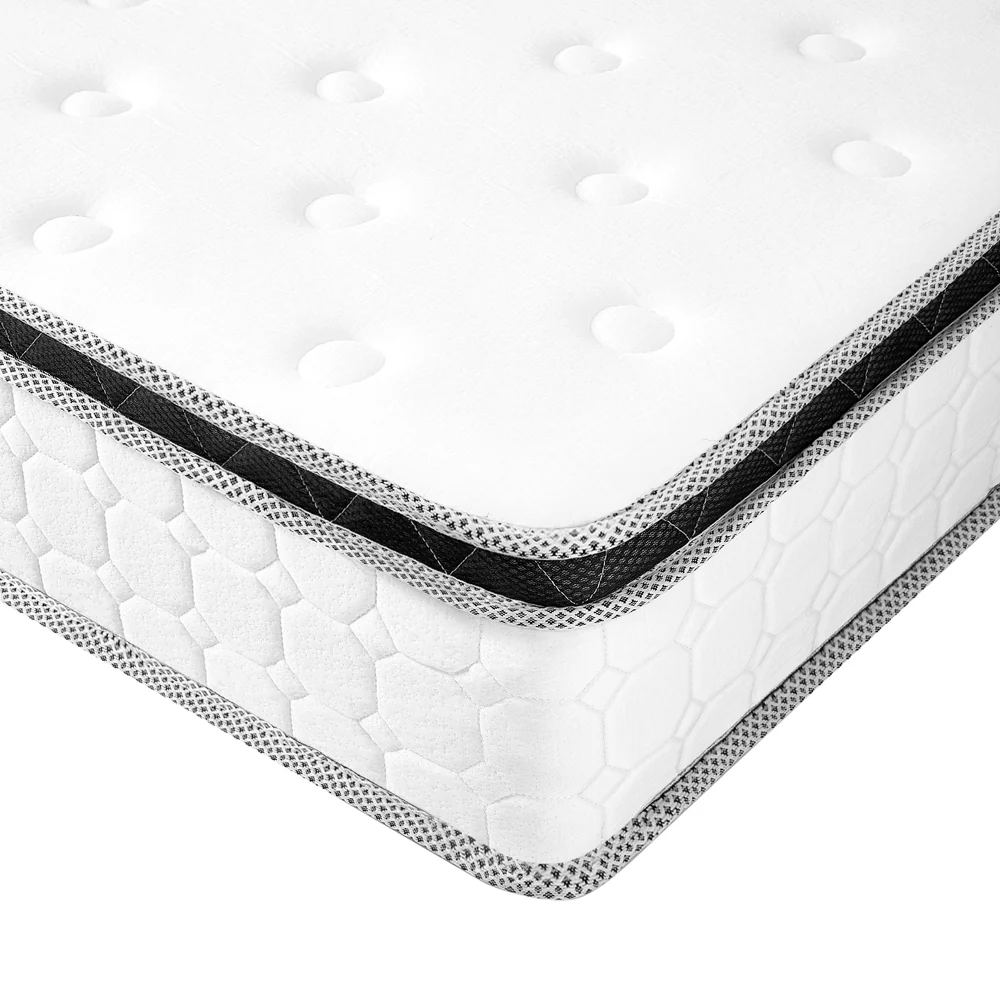 Livingandhome 10Inch Single Mattress Pocket Spring Hybrid Mattress - Image 3