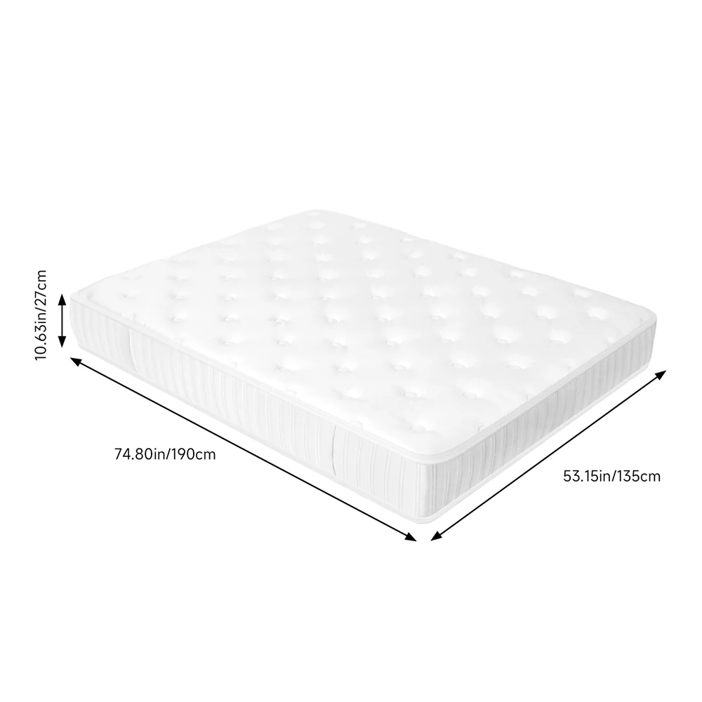 Livingandhome 11Inch Double Mattress Memory Foam Pocket Spring Hybrid Mattress - Image 8