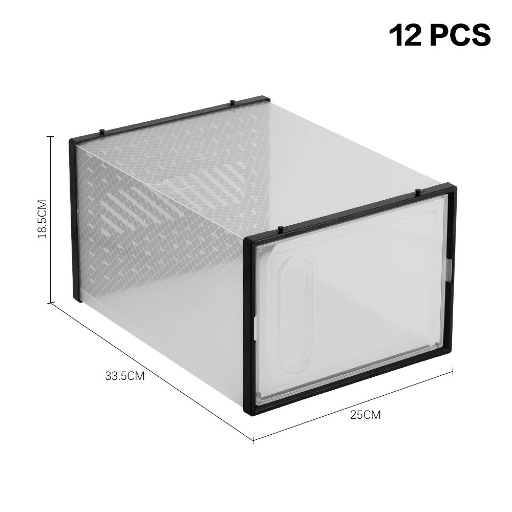 Livingandhome 12 Pack Plastic Shoe Storage Box - Image 8