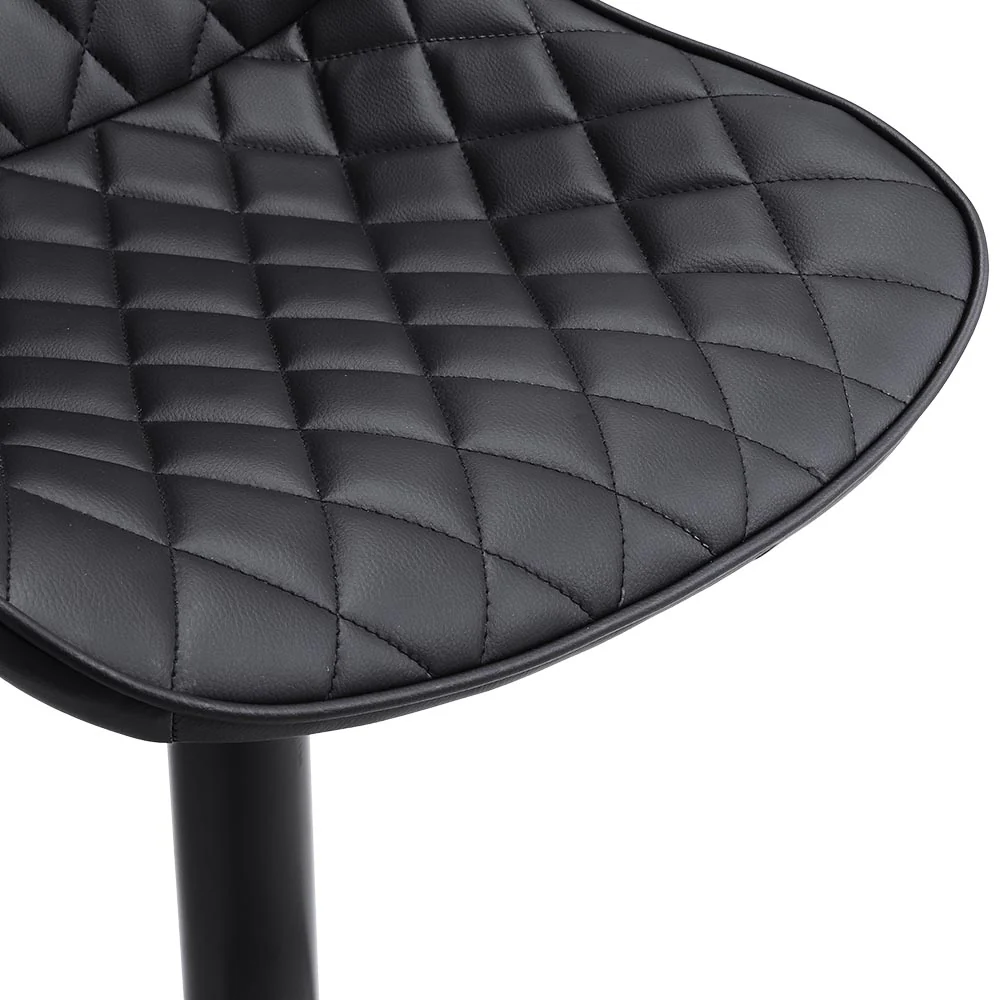 Livingandhome 2 Pcs Faux Leather Height Adjustable Bar Stool - Image 3