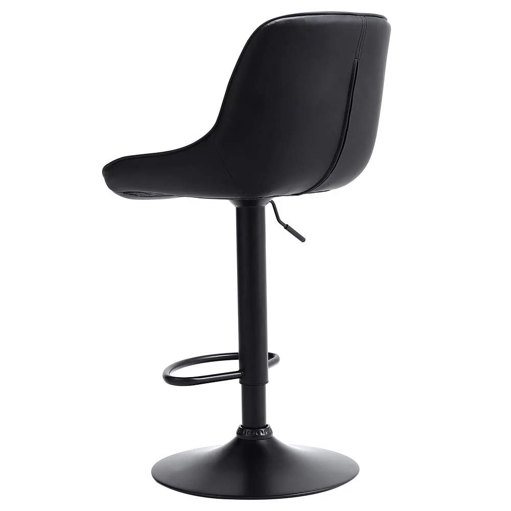 Livingandhome 2 Pcs Faux Leather Height Adjustable Bar Stool - Image 9