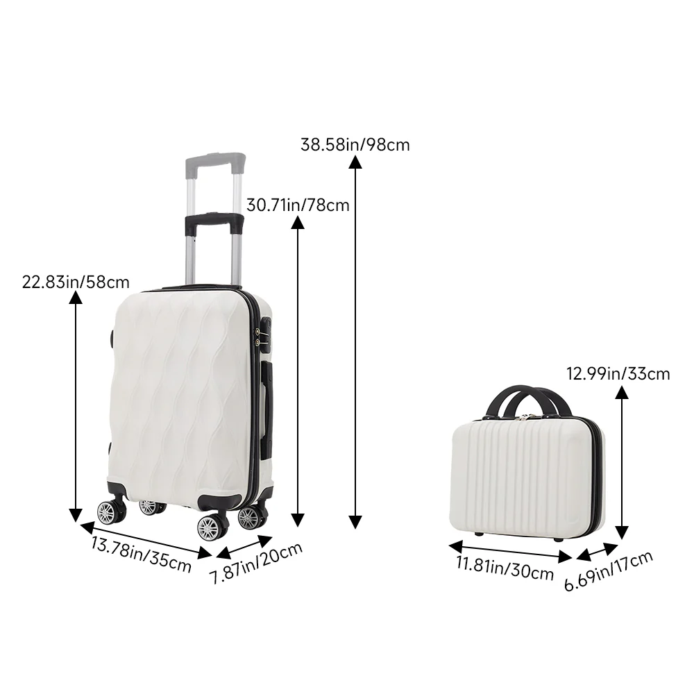 Livingandhome 2-Piece Hard Shell Travel Suitcases Luggage Set - Image 10