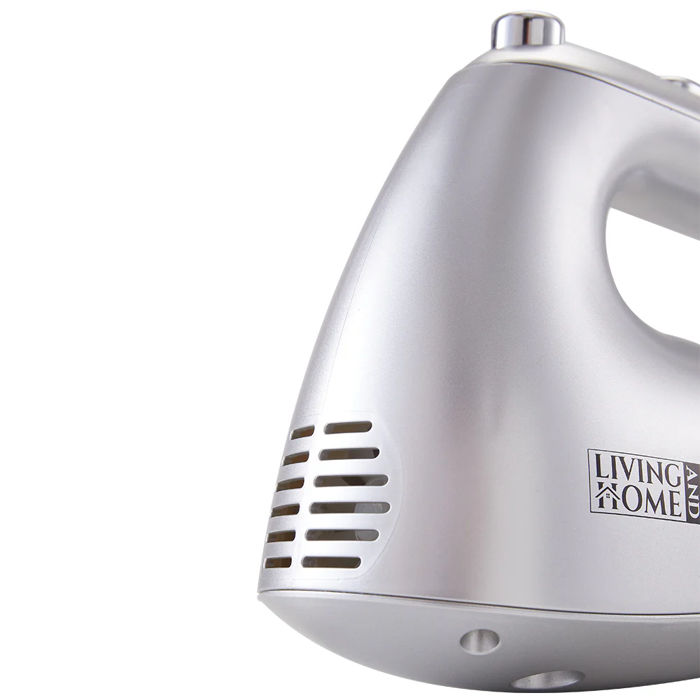Livingandhome 250W Silver Hand Mixer Electric Whisk With 5 Speeds - Image 3