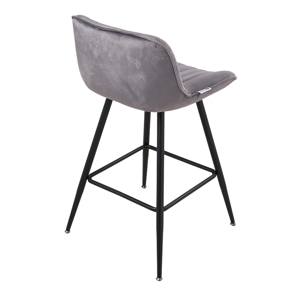 Livingandhome 2PCS Flannel Upholstered Bar Stools - Image 5