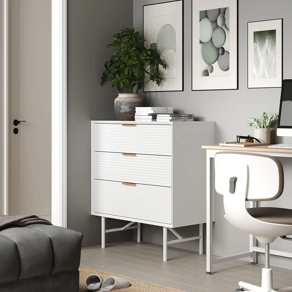 Livingandhome 3 Drawer Chest Of Drawers
