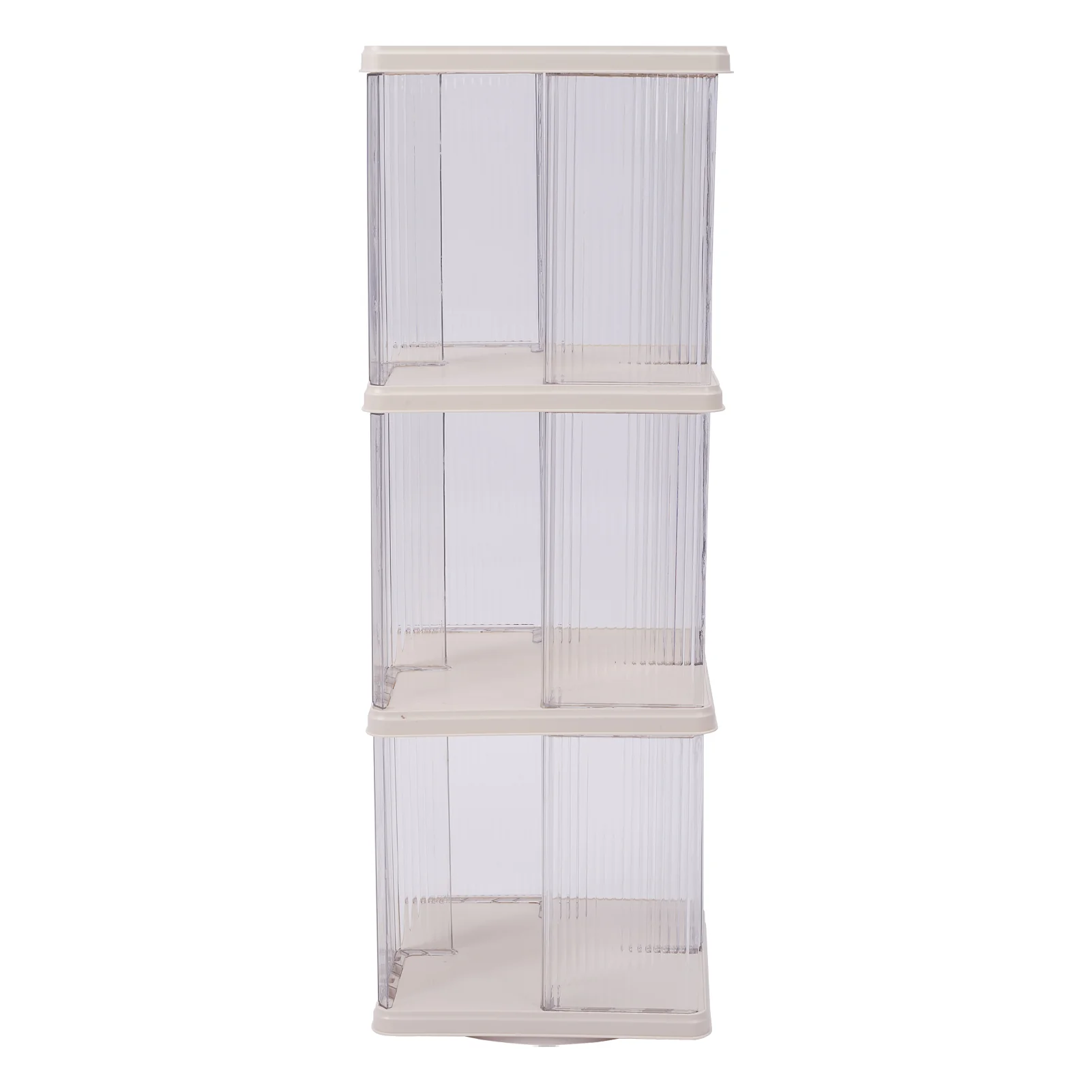 Livingandhome 3-Tier Rotating Plastic Bookshelf - Image 3