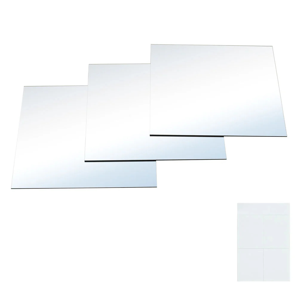 Livingandhome 3pcs Acrylic Adhesive Wall Mirror Tiles - Image 3