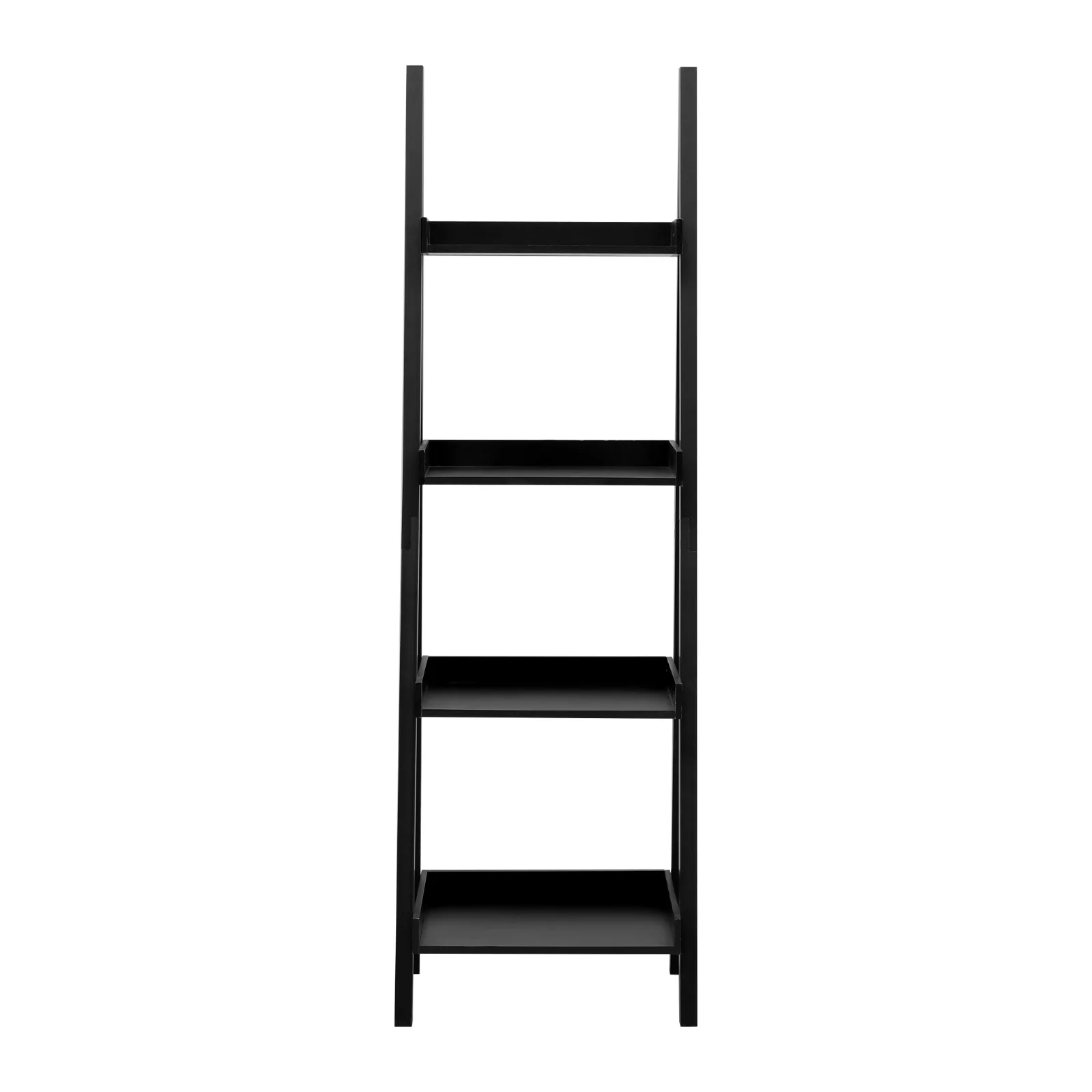 Livingandhome 4-Tier Wooden Display Ladder Shelf For Home - Image 3