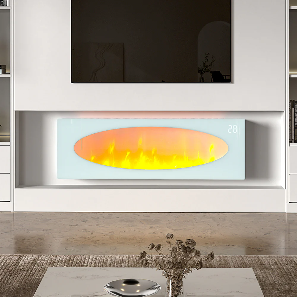 Livingandhome 42inch Freestanding And Wall-mounted Electric Fireplace With Remote Control - Image 2