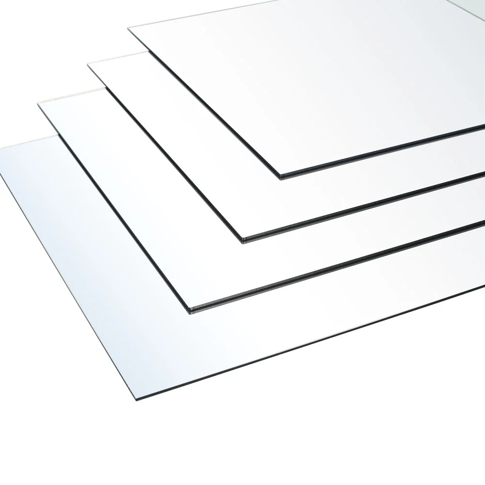 Livingandhome 4pcs Acrylic Adhesive Wall Mirror Tiles - Image 2