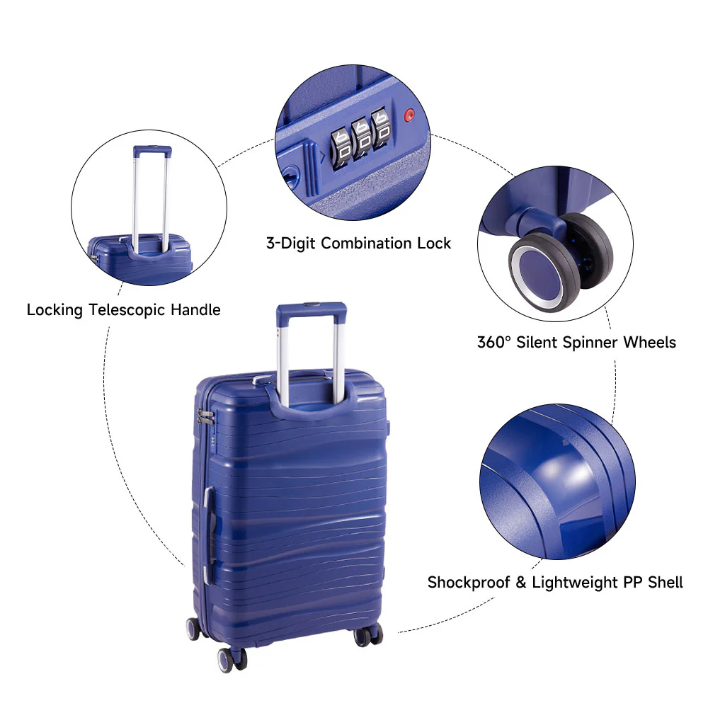 Livingandhome 4PCS Lockable Travel Suitcase Set - Image 8