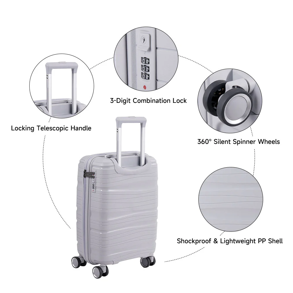 Livingandhome 4PCS Lockable Travel Suitcase Set - Image 8