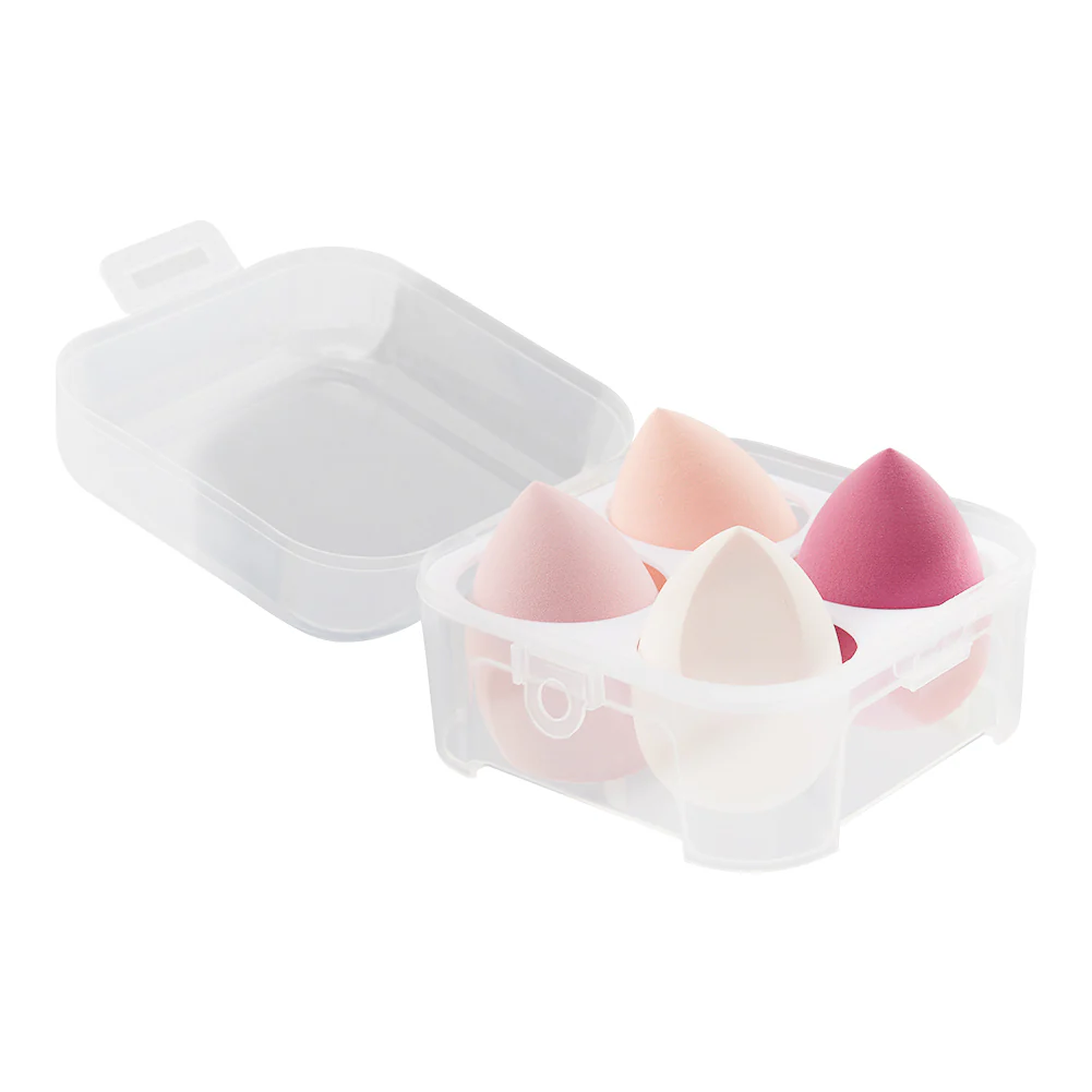 Livingandhome 4Pcs Pink Makeup Sponge for Dry and Wet Dual-use - Image 4