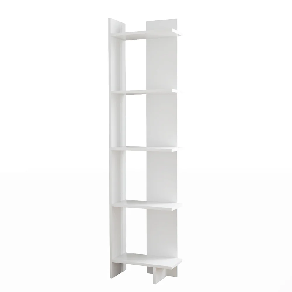Livingandhome 5-Tier Corner Bookshelf Shelf Unit - Image 2