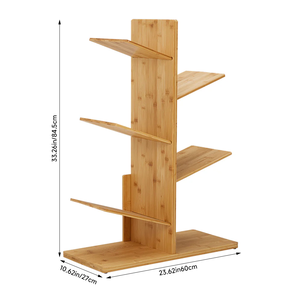 Livingandhome 5-Tier Wooden Tree Bookshelf - Image 7