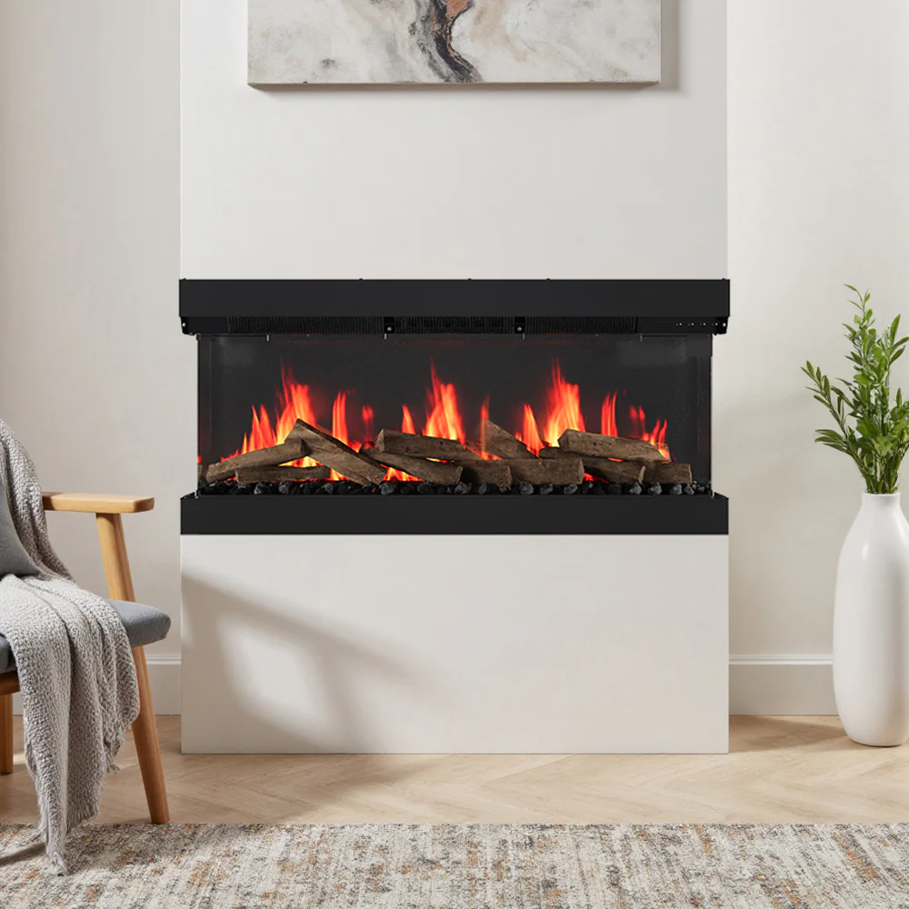 Livingandhome 50inch 3-Sided Smart Electric Fireplace - Image 2