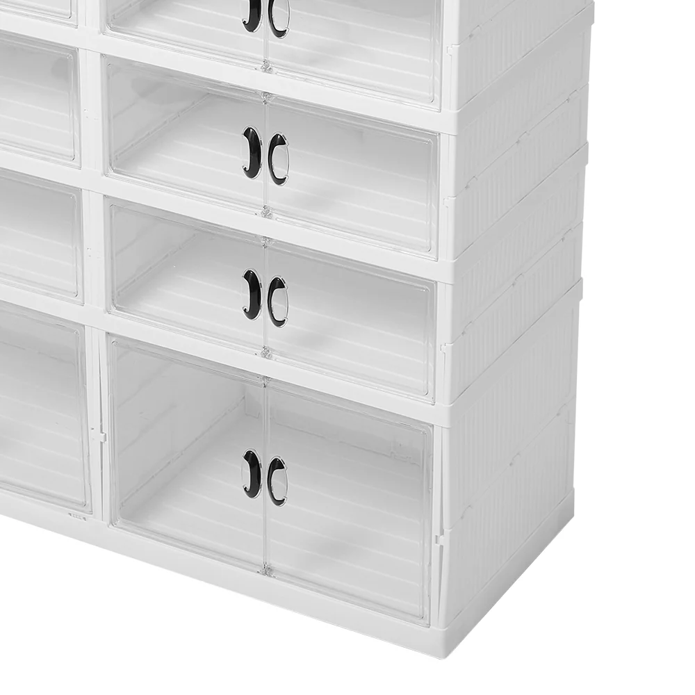 Livingandhome 6-Tier Foldable Storage Box with Magnetic Doors - Image 5