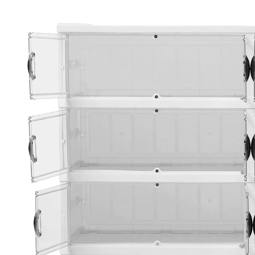 Livingandhome 6-Tier Foldable Storage Box with Magnetic Doors - Image 6