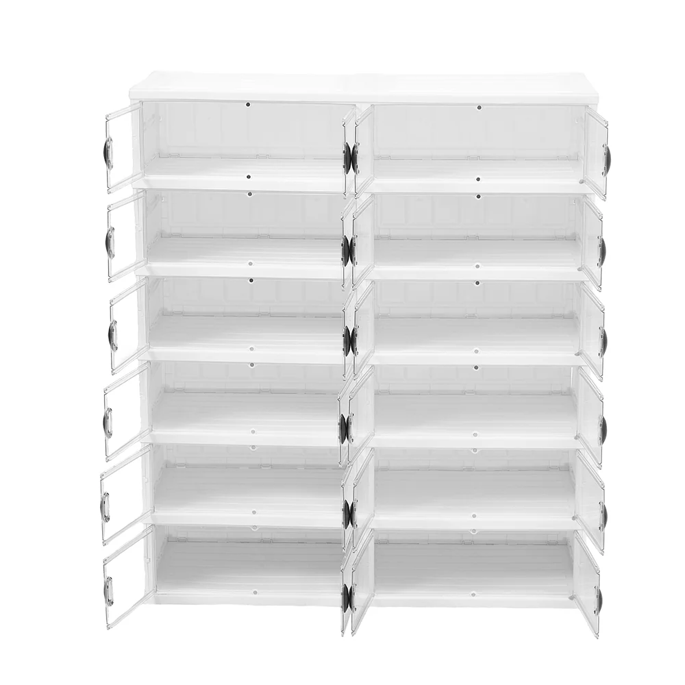 Livingandhome 6-Tier Foldable Storage Box with Magnetic Doors - Image 4
