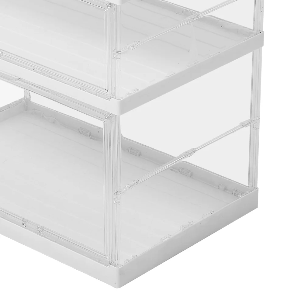 Livingandhome 6-Tier Foldable Storage Cabinet Shoes Organizer with Doors - Image 4