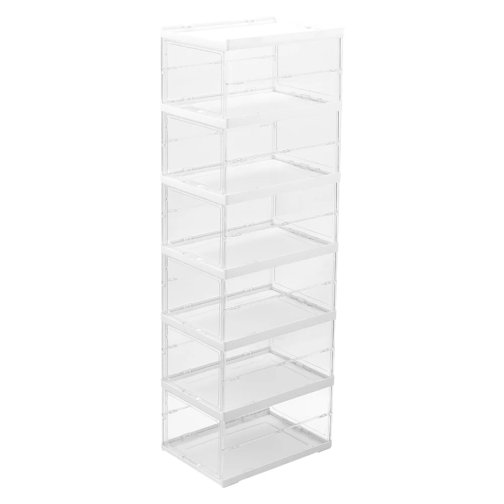 Livingandhome 6-Tier Transparent Foldable Shoe Storage Box - Image 5
