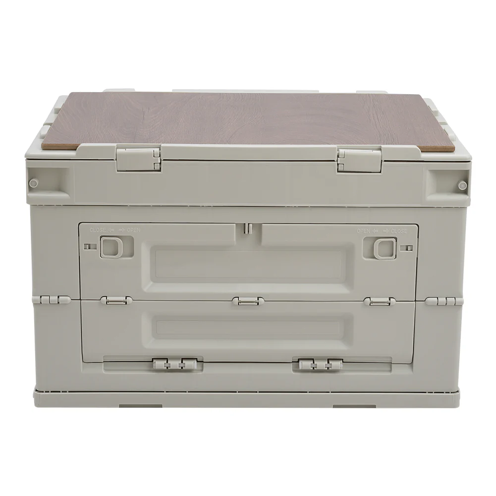 Livingandhome 60L Collapsible 3-Door Storage Box Outdoor Camping Table - Image 7