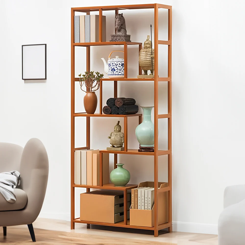 Livingandhome 7-Tier Wooden Bookcase Display Stand - Image 2