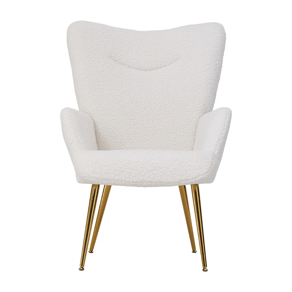 Livingandhome Accent Chair with Footstool Set - Image 3