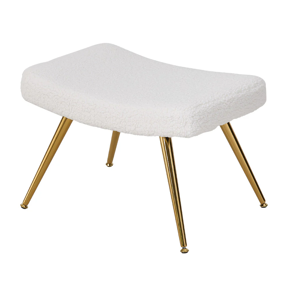 Livingandhome Accent Chair with Footstool Set - Image 4