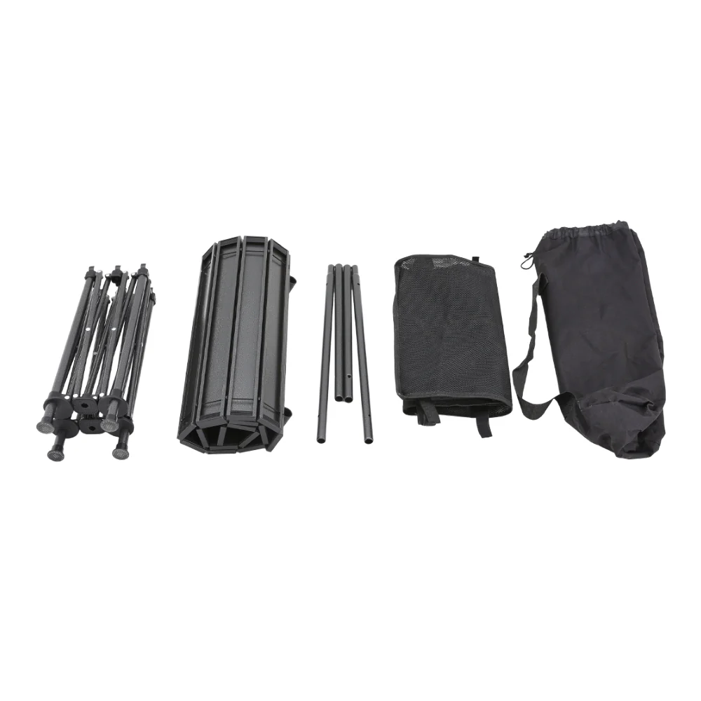 Livingandhome Aluminum Roll-Top Foldable Camp Table with Mesh Shelf - Image 7