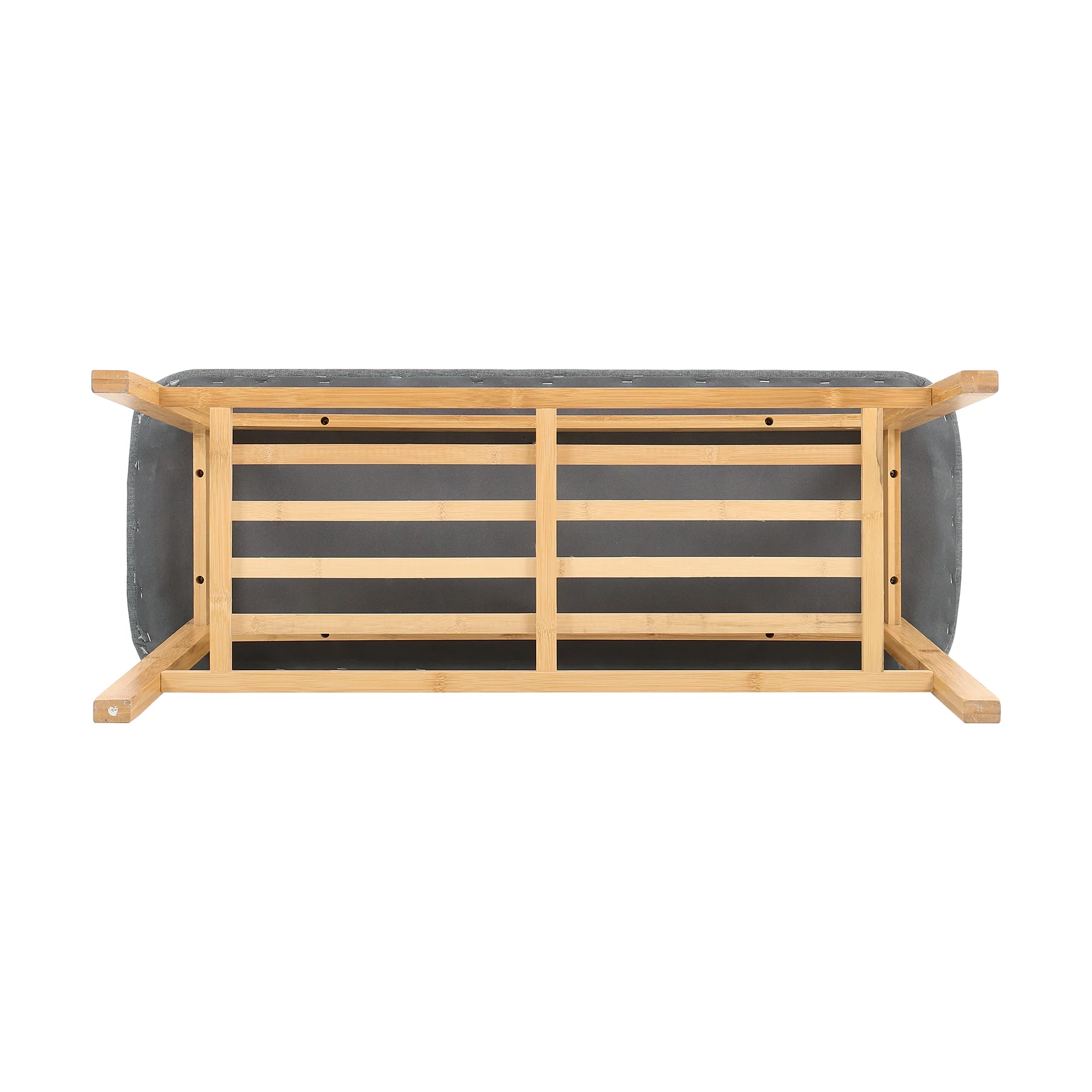 Livingandhome Bamboo Shoe Storage Bench for Hallway - Image 4