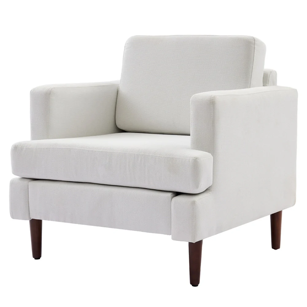 Livingandhome Beige Mid-Century Armchair - Image 4
