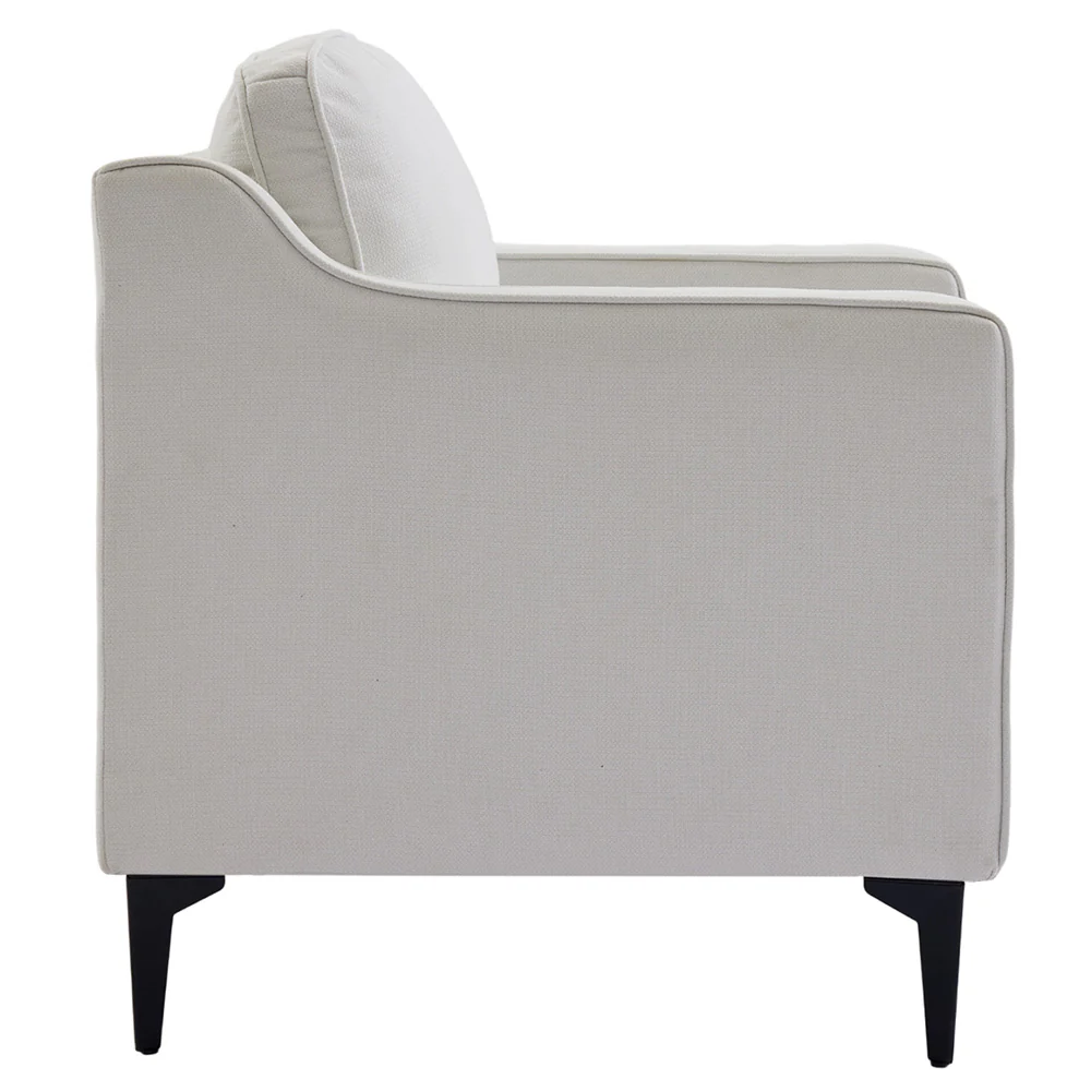 Livingandhome Beige White Fleece Sofa Chair - Image 4