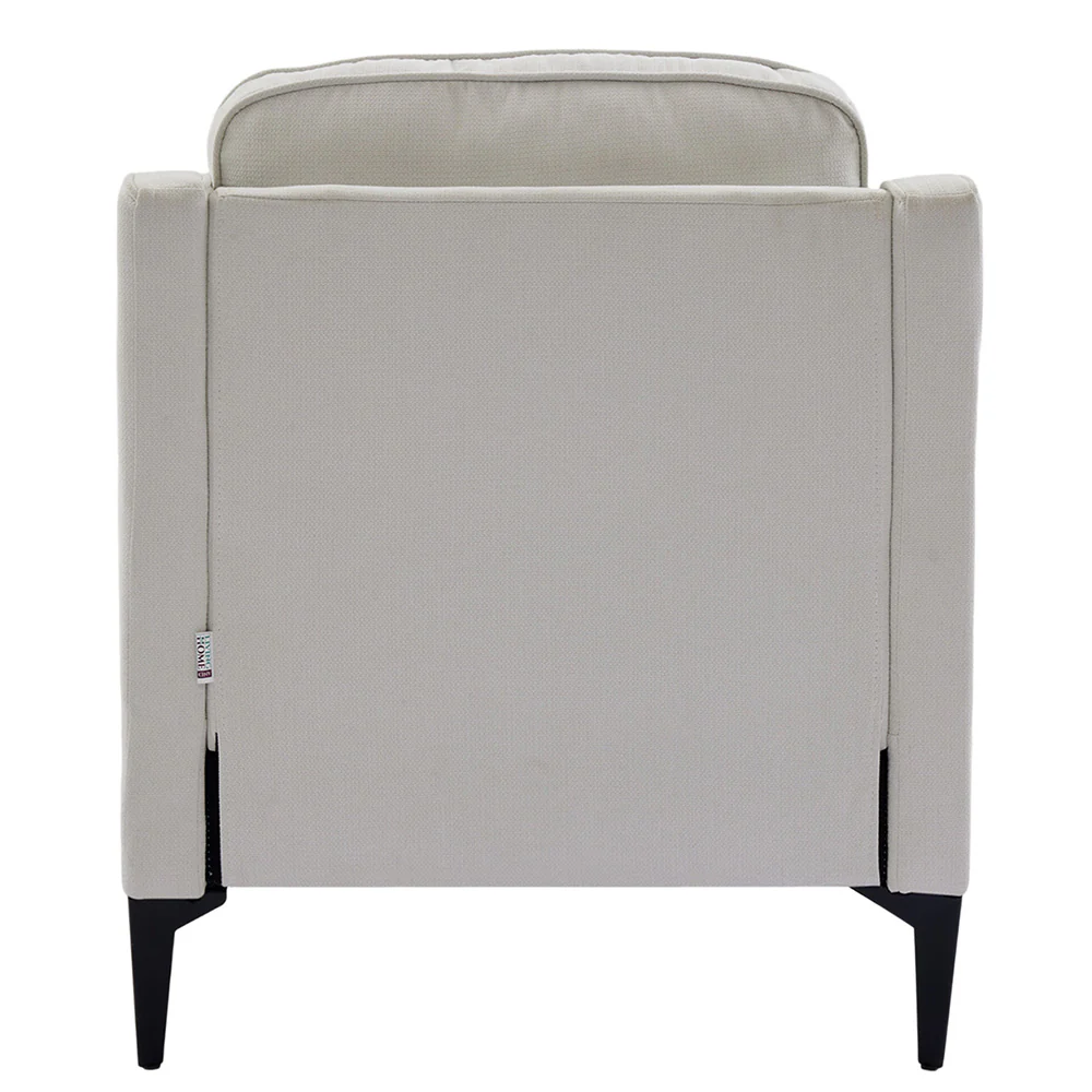Livingandhome Beige White Fleece Sofa Chair - Image 5