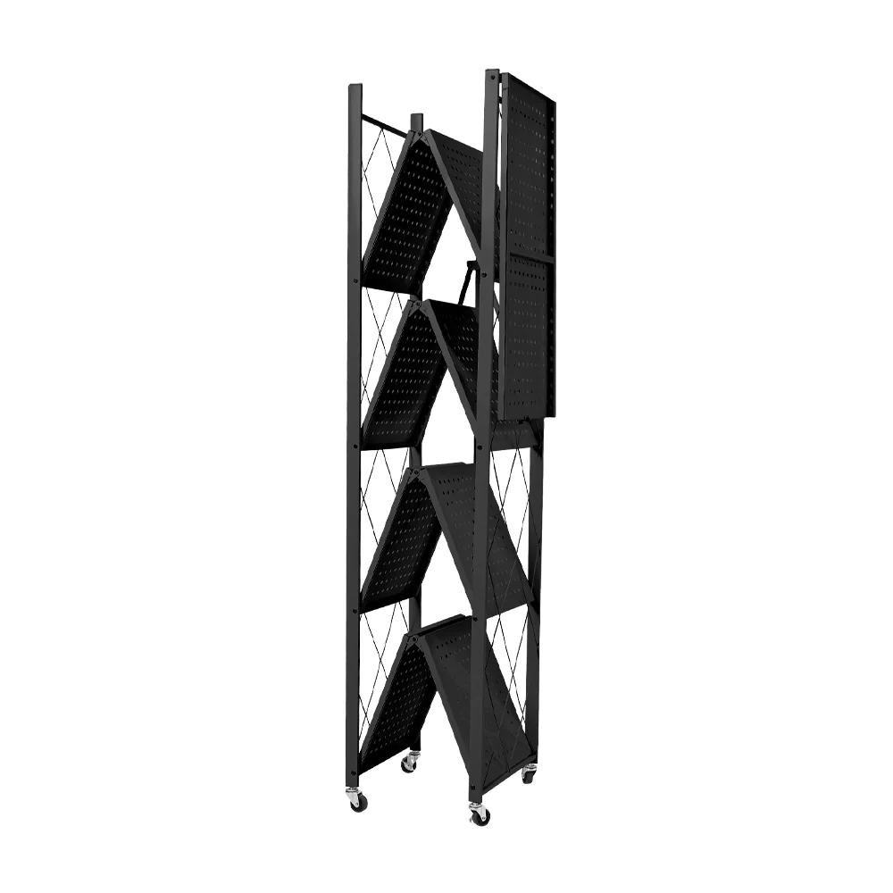Livingandhome Black 5-Tier Metal Storage Rack - Image 4