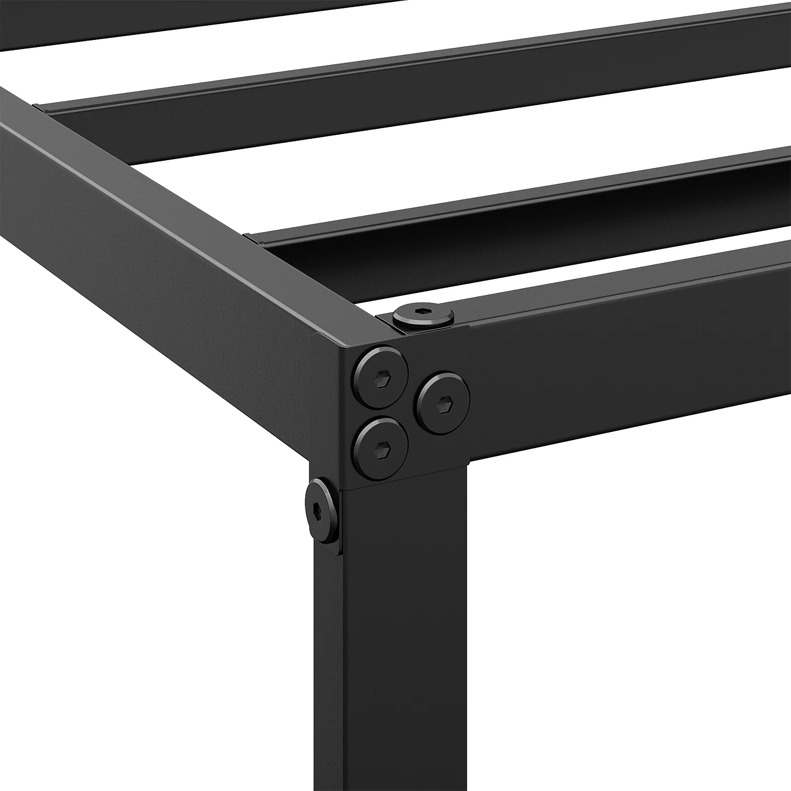 Livingandhome Black Iron Bed Frame without Mattress - Image 5
