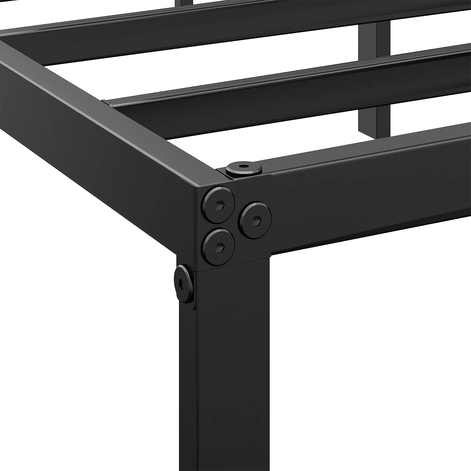 Livingandhome Black Iron Bed Frame without Mattress - Image 5