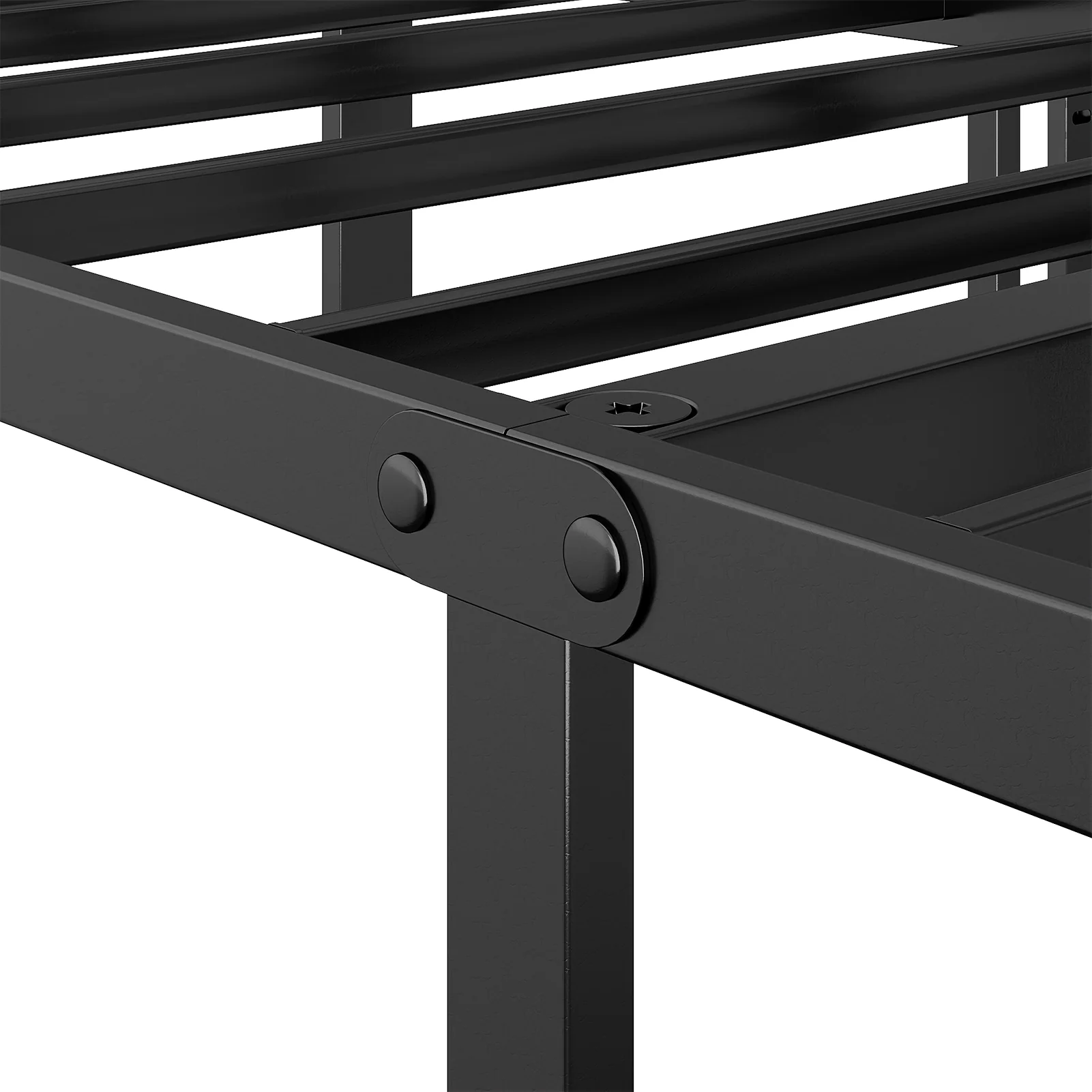 Livingandhome Black Iron Bed Frame without Mattress - Image 7