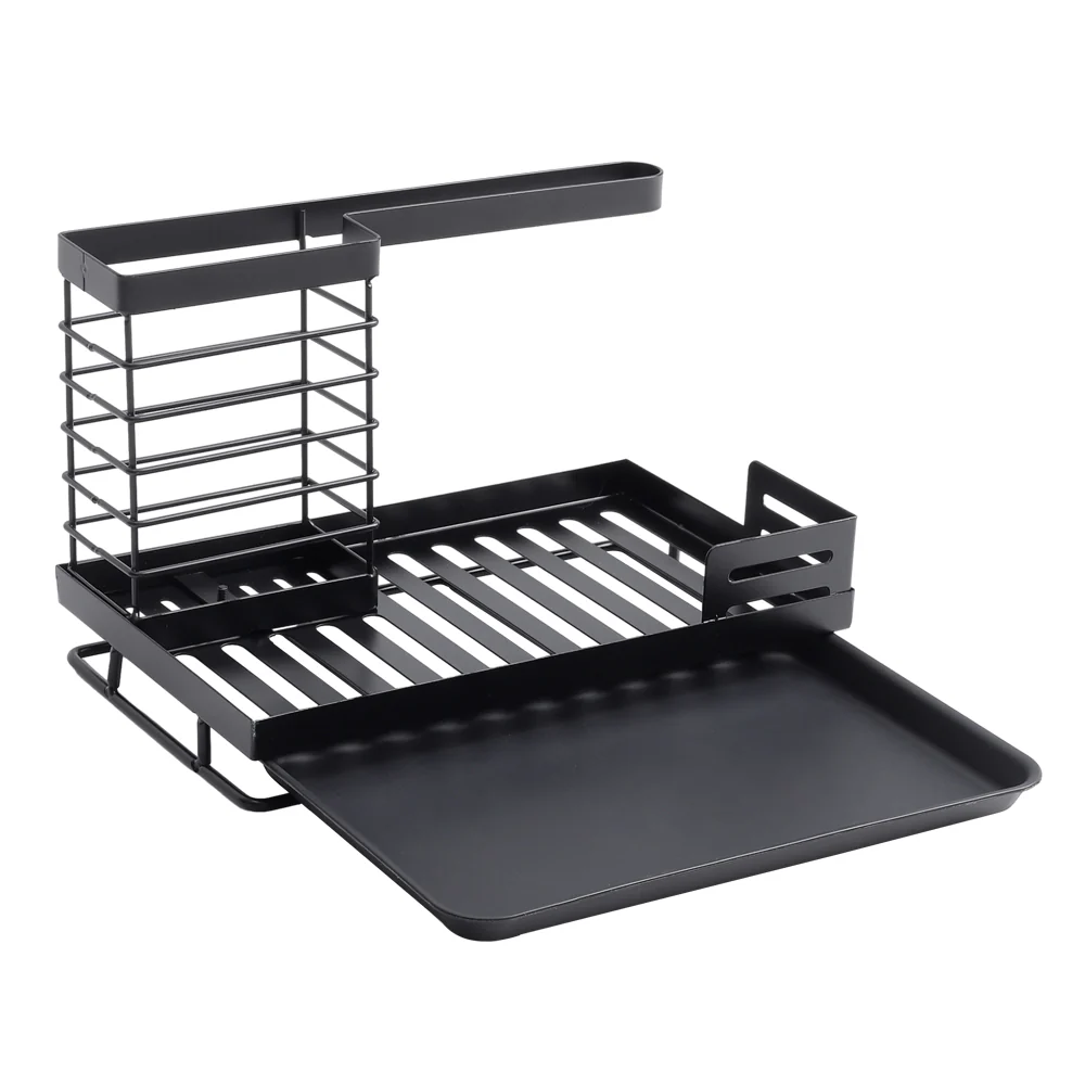Livingandhome Black Steel Kitchen Sink Caddy Organizer - Image 3