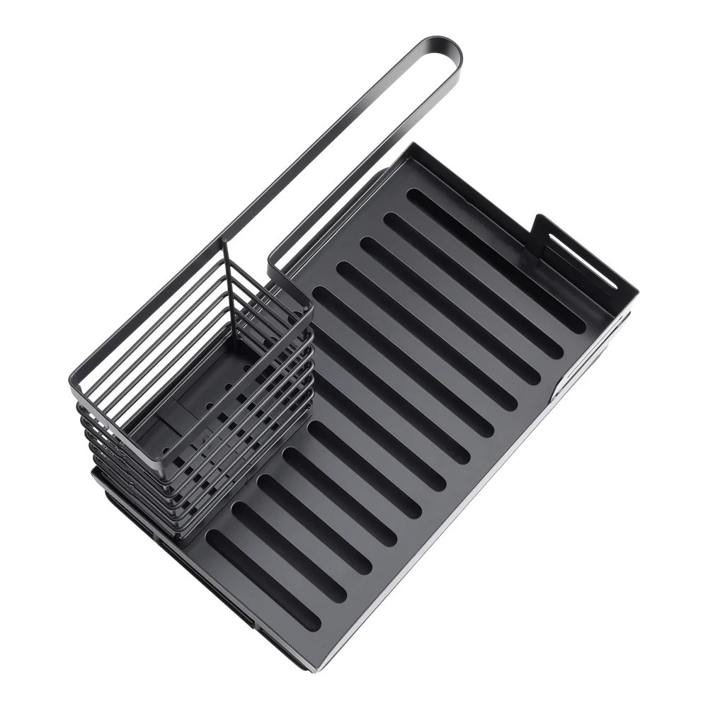 Livingandhome Black Steel Kitchen Sink Caddy Organizer - Image 4