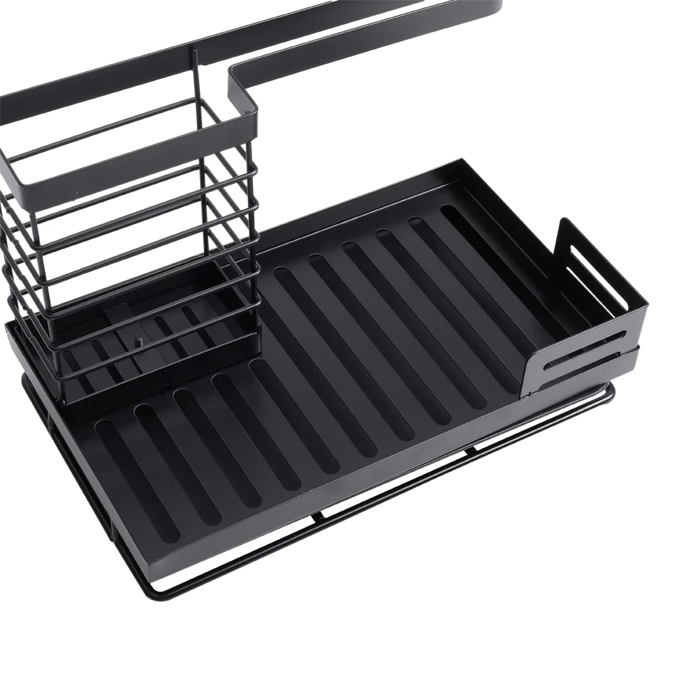 Livingandhome Black Steel Kitchen Sink Caddy Organizer - Image 5