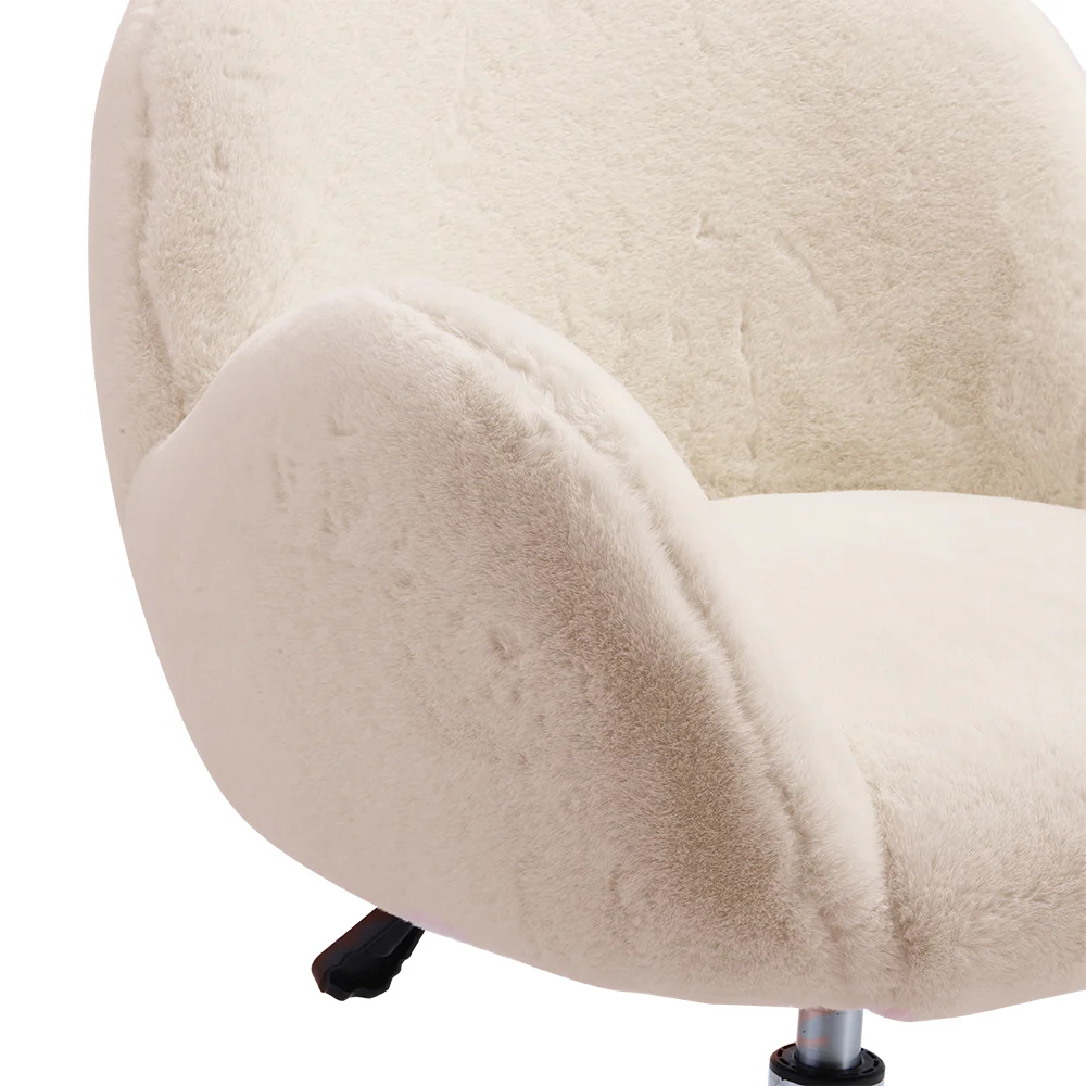 Livingandhome Comfy Plush Swivel Office Chair Adjustable Height - Image 4