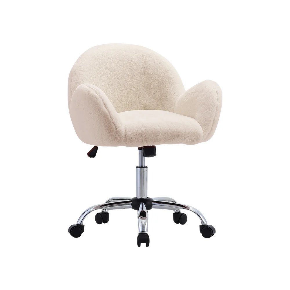 Livingandhome Comfy Plush Swivel Office Chair Adjustable Height - Image 7