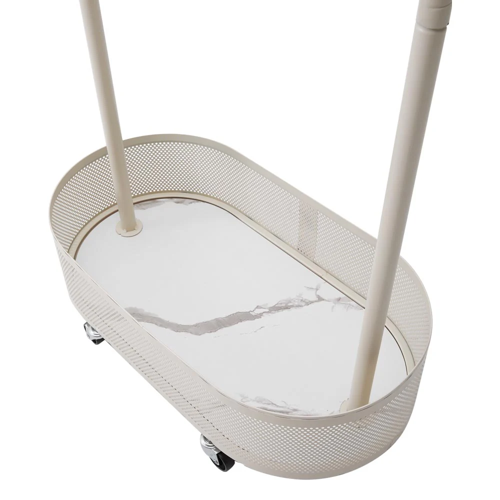 Livingandhome Compact Clothing Rack with Basket - Image 2