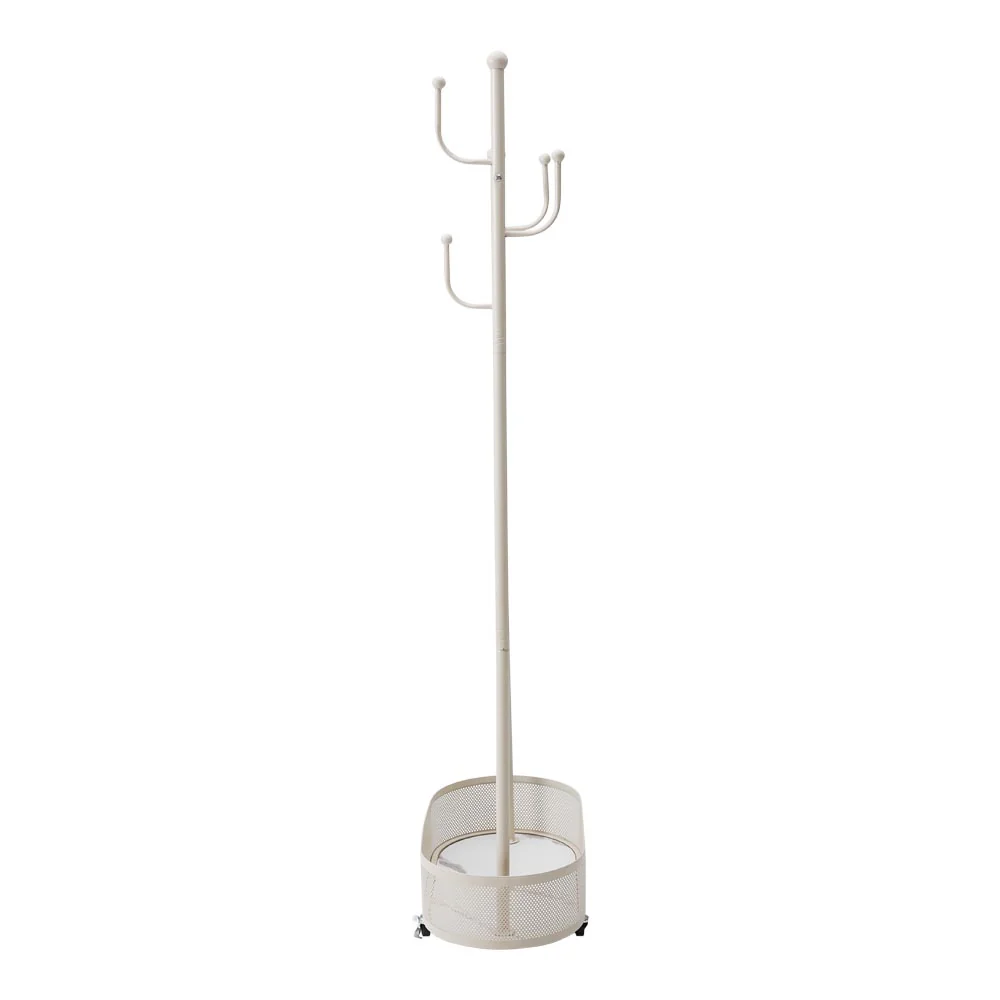 Livingandhome Compact Clothing Rack with Basket - Image 3