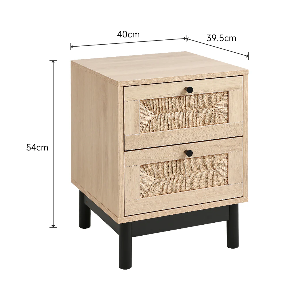 Livingandhome Compact Rectangular Woven Storage Cabinet - Image 3